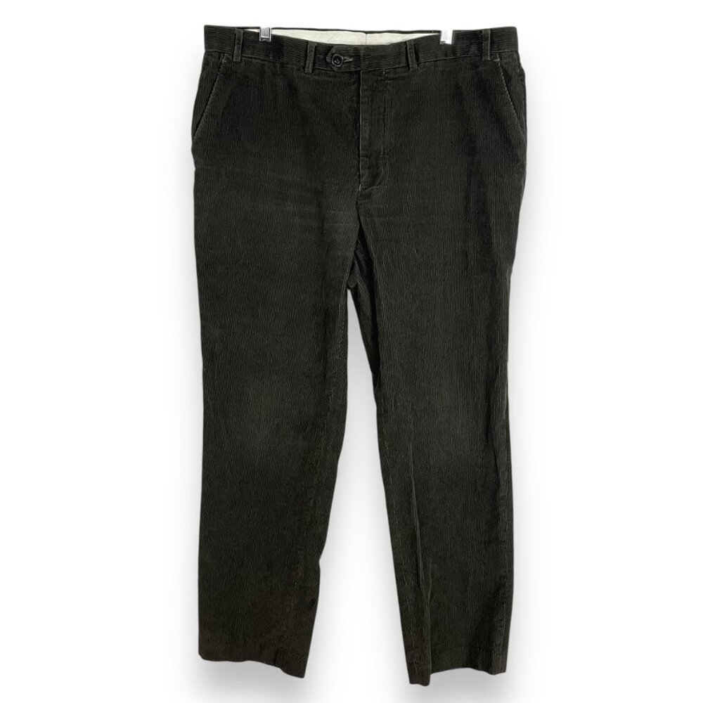 Ralph Lauren Corduroy Pants Men Brown Flaws Size 38/32 Straight Leg‎ Slacks